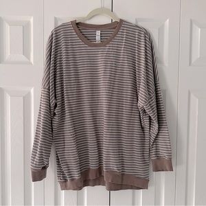 ZYIA Dust Stripe Crewneck Sweatshirt XL